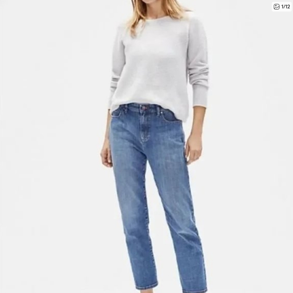 Eileen Fisher Slim Straight Leg Denim Jeans Size 0 Medium Wash